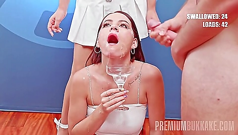 Shaky blonde fucked by a huge cock